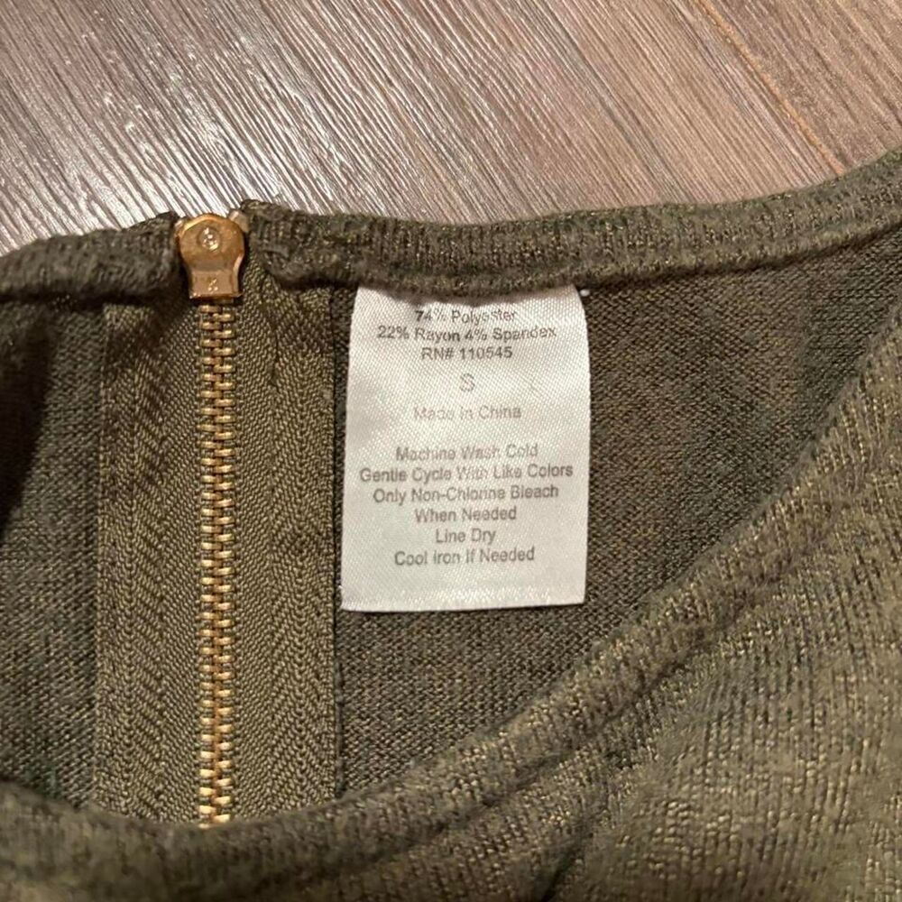Women's Green and Khaki Dress - Picture 2 of 3